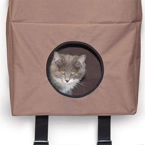 img 3 attached to K&amp;H PET PRODUCTS Hanging Cat Condo - Door Mounted Cat Furniture Tree (Large, Tan, 23 X 16 X 65 Inches)