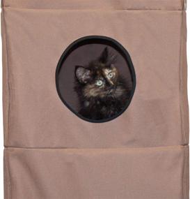 img 2 attached to K&amp;H PET PRODUCTS Hanging Cat Condo - Door Mounted Cat Furniture Tree (Large, Tan, 23 X 16 X 65 Inches)