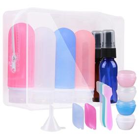 img 3 attached to 🚿 Convenient and Durable REERON Containers: Refillable Toiletries Accessories