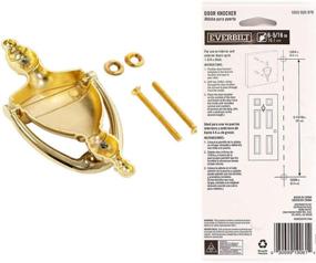 img 3 attached to 🚪 Bright Brass Door Knocker - Everbilt 6.3125 Inches