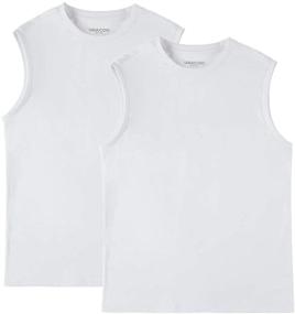 img 4 attached to UNACOO Tanktops Crewneck Sleeveless Undershirts