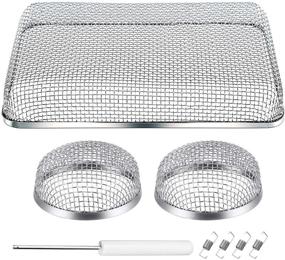 img 2 attached to 🪰 TOODOO 3 Pack Flying Insect Screen for RV Furnace Vent Cover (2.8 Inch)(8.5 x 6 Inch) - Stainless Steel Mesh + Installation Tool