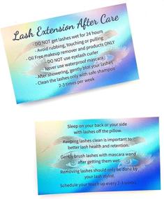 img 1 attached to FLYING DRAGON 50 Lash Extension Aftercare Card