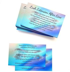 img 3 attached to FLYING DRAGON 50 Lash Extension Aftercare Card