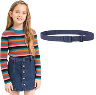 jasgood adjustable elastic belts for children toddlers boys' accessories logo