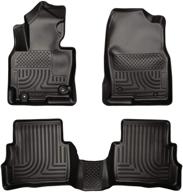 husky liners 99731 weatherbeater front & 2nd seat floor mats for 2013-16 mazda cx-5, black: complete protection for all-weather conditions logo