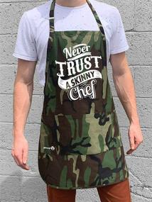 img 2 attached to 👨 Skinny Chef BBQ Grill Adjustable Apron for Men - ApronMen, One Size