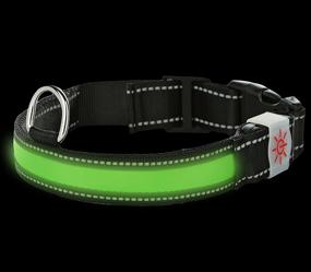 img 3 attached to 🐶 Moco Best Rechargeable LED Nylon Dog Collar - Light Up with 3 Settings, Strong Buckle, USB Charger - Ensuring Pet Safety and Visibility