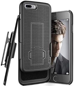 img 4 attached to 📱 Encased Thin Fit DuraClip Series iPhone 8 Plus Belt Holster - Slim Grip Case & Belt Clip for Apple iPhone 8 Plus 5.5" (Smooth Black)