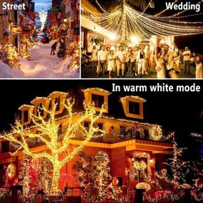 img 1 attached to Christmas Lights Color Changing 328ft Outdoor String Lights - 720 LED Green Wire String Light with Remote, 11 Modes for Xmas Tree, Trunk, Yard, Porch, Deck, WeddingParty Decorations - Warm White to Multicolor