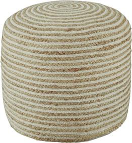 img 3 attached to Signature Design Ashley Braided Ottoman Home Decor in Poufs