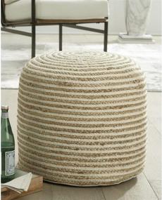 img 2 attached to Signature Design Ashley Braided Ottoman Home Decor in Poufs