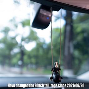 img 1 attached to 👻 No Face Man Car Pendant Swing: Unique Anime Car Accessories for Rear View Mirror Decor - Perfect Birthday or Romantic Gift for Boyfriend (1PCS)