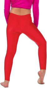 img 3 attached to 🩰 Re Tech UK - Girls Shiny Stretch Footless Leggings for Gymnastics and Dance