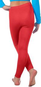 img 2 attached to 🩰 Re Tech UK - Girls Shiny Stretch Footless Leggings for Gymnastics and Dance