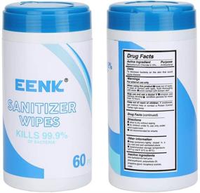 img 2 attached to 🏥 EENK Hospital Grade Hand Wipes - Disinfecting Wipes, 60ct (3 Pack), Tasteless, 5.5×7.1In, 180 Count