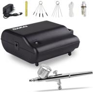 💄 sakai dual action airbrush kit: portable compressor for makeup, tattoo & art - includes cleaning kit logo