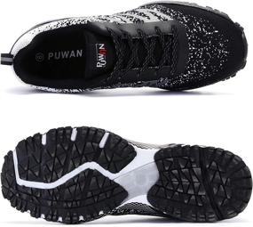 img 1 attached to Enhance your Performance with PUWAN Reflective Running Training Athletic Men's Shoes