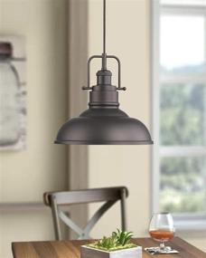 img 2 attached to Zeyu Farmhouse Pendant Light, Industrial Hanging Light 🏡 Fixture - 11-inch, Oil Rubbed Bronze Finish, 016-1 ORB