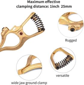 img 3 attached to RX WELD T-style Welding Ground Clamp 🔌 300-Amp, Brass: Ensuring Reliable Welding Connections for Optimal Performance