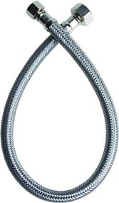 img 2 attached to 🚰 Fluidmaster B1F20 Faucet Connector - 3/8 Female Compression Thread x 1/2 F.I.P. Thread, 20-Inch Length, Stainless Steel Braided