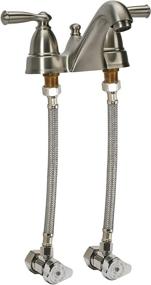 img 1 attached to 🚰 Fluidmaster B1F20 Faucet Connector - 3/8 Female Compression Thread x 1/2 F.I.P. Thread, 20-Inch Length, Stainless Steel Braided