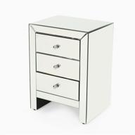 🪞 lucretia mirror finished 3-drawer accent table by christopher knight home in clear logo