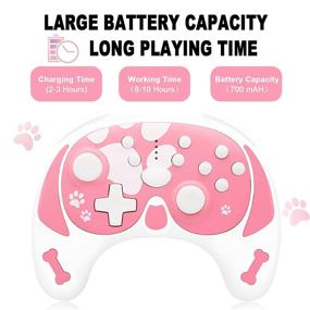 img 3 attached to 🎮 Wireless Cute Pro Controller for Nintendo Switch/Switch Lite – Motion Control, PC Compatible, Adjustable Vibration (Pink)
