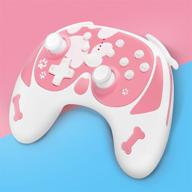 🎮 wireless cute pro controller for nintendo switch/switch lite – motion control, pc compatible, adjustable vibration (pink) logo