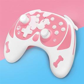 img 4 attached to 🎮 Wireless Cute Pro Controller for Nintendo Switch/Switch Lite – Motion Control, PC Compatible, Adjustable Vibration (Pink)