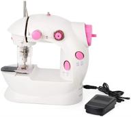 🧵 compact and versatile mini sewing machine for sewing, quilting, and crafting - dual speed with built-in stitches - perfect for beginners - includes foot pedal - pink logo