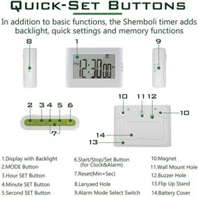 img 3 attached to Enhance Your Cooking Experience with Shemboli Magnetic Kitchen Timers: Countdown/Count Up, Large Display, 3-Level Volume