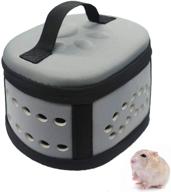 🐹 portable small animal carrier bag: convenient guinea pig, hedgehog, hamster carrier box with soft mat, breathable & secure zipper closure - ideal for small pets' transportation логотип