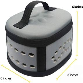 img 3 attached to 🐹 Portable Small Animal Carrier Bag: Convenient Guinea Pig, Hedgehog, Hamster Carrier Box with Soft Mat, Breathable & Secure Zipper Closure - Ideal for Small Pets' Transportation