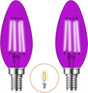 purple light bulb packs: illuminate with vibrant filament technology logo