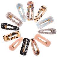 💎 chic collection: cridoz 12 pcs acrylic resin hair barrettes - stunning hair clips for women's style statements logo