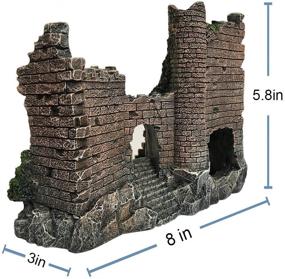 img 3 attached to 🏰 SLOCME Aquarium Castle Decorations - Eco-Friendly Resin Fish Tank Supplies Accessories