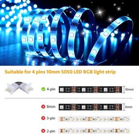 img 3 attached to 🔌 Nexillumi L Shape 4-pin Connectors: Angle Adjustable LED Strip Connectors for 5050 RGB Lights (10 Pcs)