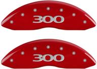 🔴 mgp caliper covers (32020s300rd) – premium '300' engraved set with red powder coat finish and silver characters (4-piece)" logo