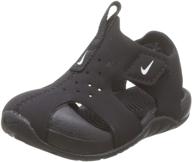 👟 nike sunray protect boys' outdoor shoes in black and white логотип