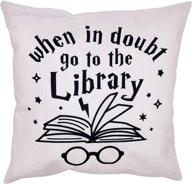 📚 arundeal books theme decorative throw pillow case cover - library inspired, 18 x 18 inches логотип