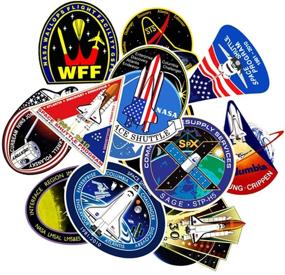 img 3 attached to NASA Stickers Pack - 45 Pcs Space Explorer Stickers with Vinyl Space Design for Laptop, iPad, Car, Luggage, Water Bottle, Helmet