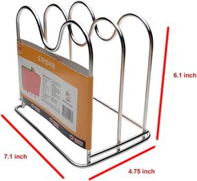 img 3 attached to Организуйте свою кухню с помощью держателя для разделочной доски из нержавеющей стали LENITH и органайзера: 2-секционное исполнение