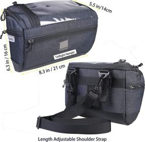 img 3 attached to Roswheel Essentials Series Bike Handlebar Bag with 🚴 Map Holder and Phone Pouch, Black - Bicycle Basket Pack