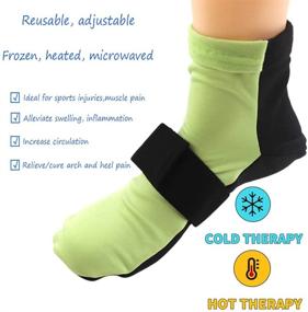 img 3 attached to 🧦 Therapeutic Gel Ice Pack Socks – Reusable Cold Therapy for Foot & Heel Injuries, Swelling, Plantar Fasciitis, Neuropathy, Chemotherapy Pain Relief