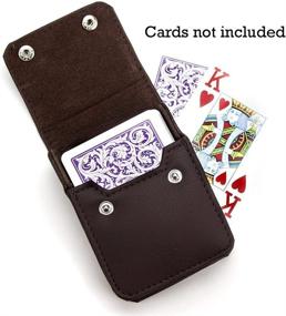 img 1 attached to 🃏 Brybelly Genuine Leather Single Deck Card Case