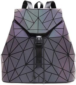 img 2 attached to 🎒 DIOMO Geometric Luminous Backpack with Shoulder Straps