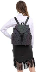 img 3 attached to 🎒 DIOMO Geometric Luminous Backpack with Shoulder Straps