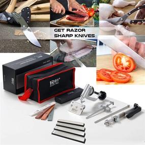 img 3 attached to 🔪 RUIXIN PRO RX-008 Professional Knife Sharpener: Complete Sharpening Kit with 8 Whetstones, 360° Rotation, Stainless Steel, and Fixed Angle Edge - Perfect for Home, Kitchen, Garden Knives/Blades