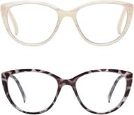 👓 amomoma fashion cat eye ladies blue light blocking computer reading glasses for women with spring hinge - am6005 logo